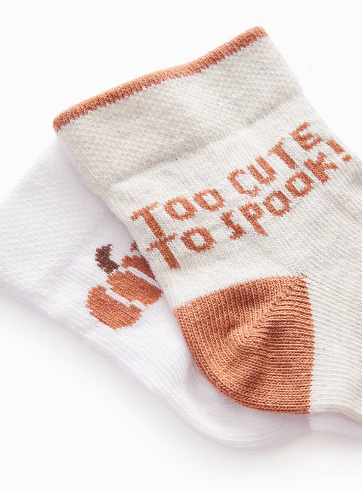 2 Pack Halloween Pumpkin Socks 12-24 months - Image 2